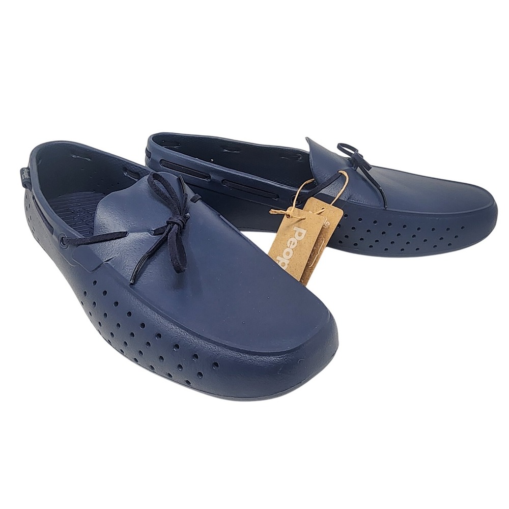 People Footwear Shoes Men's Navy Blue Slip On‎ Boat Shoe Loafer Size 11